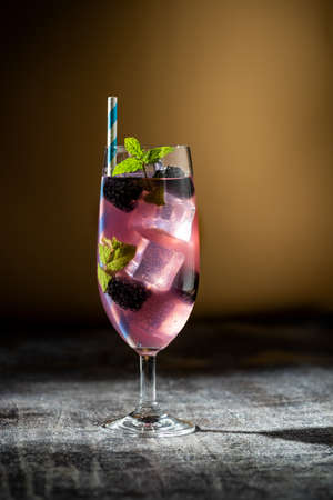 Berry Burlesque mocktail a refreshing summer drinkの写真素材