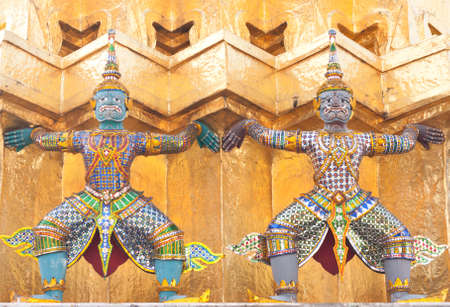 symbol in temple from thailandの写真素材