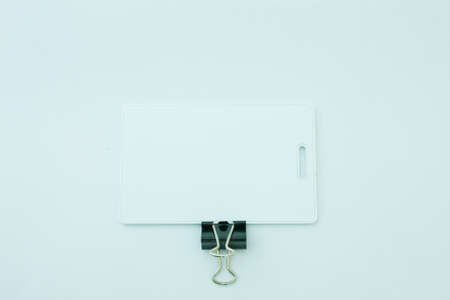 clip and the white cardの写真素材
