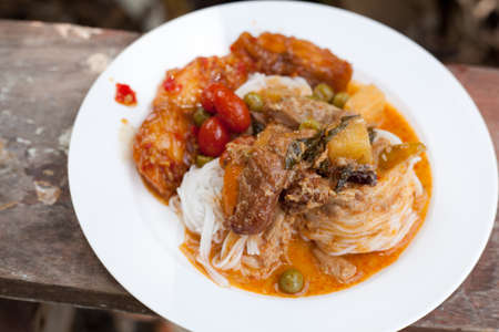 Thai food taste. Variety of delicious and colorful.の写真素材