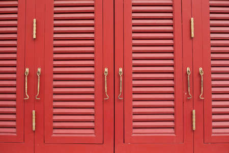 The red area of ââthe window to block classes and provide ventilation.の写真素材