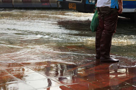 Massive flooding in Bangkok at the end of the year. Travel trouble.のeditorial素材