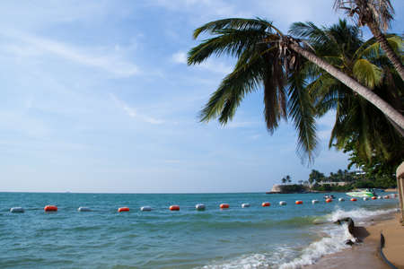 Buoy floating in the sea to space constraints. Who can swim.のeditorial素材