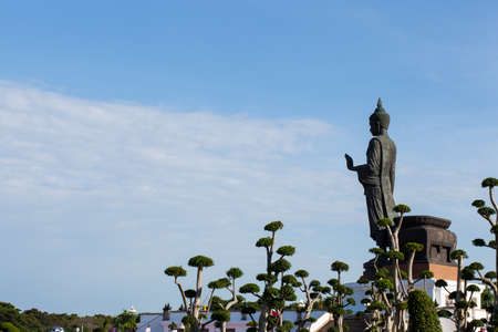 Buddha statue outdoors. Big Buddha statue in the temple area.のeditorial素材