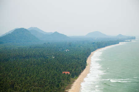 Beach and tree Sort the high mountains in the background complexity.の写真素材