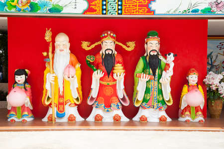 Chinese god statue. Worship and pray for good luck.の写真素材