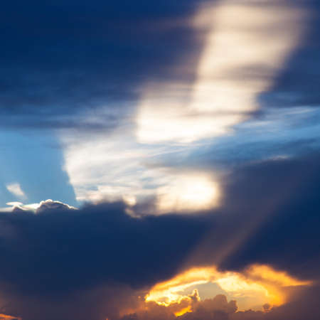 After Sunset. Cloud cover will fall evening at sunset.の写真素材