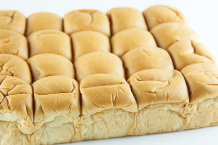 Bread on a white background.bread on isolated white background in packshot studio.の写真素材