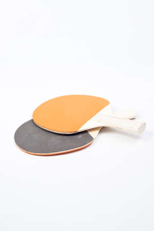 racquet tabletennis on white isolated background.Equipment sport tabletennis.の写真素材
