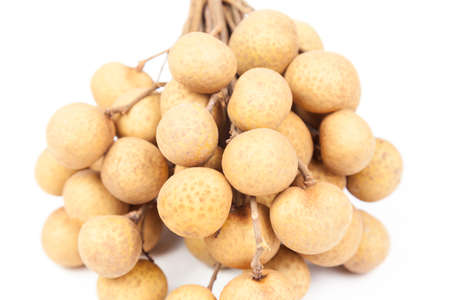 Longan on white isolated background in studio.fruit is sweet.の写真素材