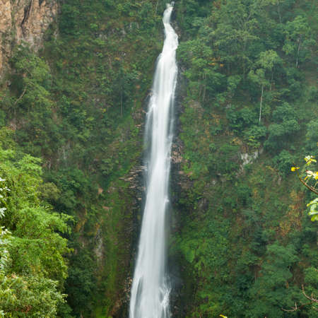 Waterfalls flowing down the cliff