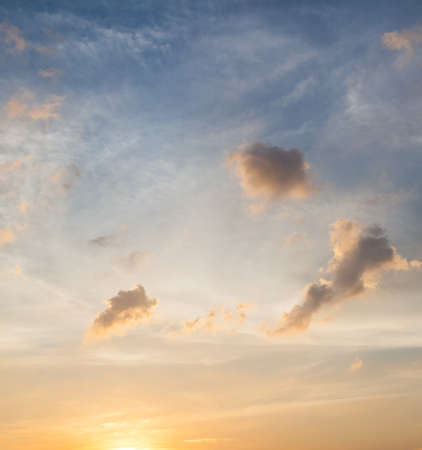 Clouds and sky in the evening. Solar started less Cloudy with a group in the evenings.の写真素材