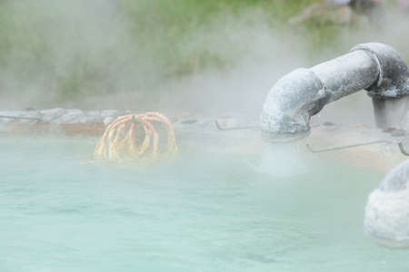 water from the springs. Chit connected by springs. Took to the water for touristsの写真素材