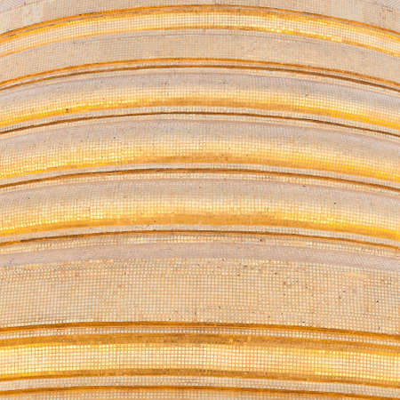 Background golden pagoda. Cement sheets baked golden.の写真素材