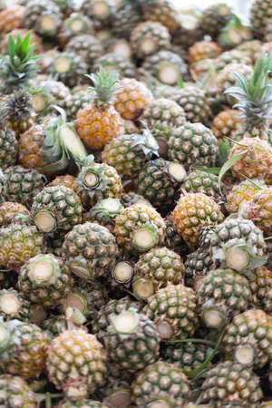 Pineapple. Pineapple fresh fruit sold in the market. Pineapple is a fruit with a sour taste.の写真素材