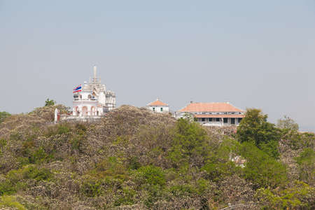 Temple and Pagoda on the high peaks. With trees A clear skyの写真素材