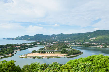 Koh Samui tourist area in southern Thailand. There are mountains and beautiful beachesの写真素材