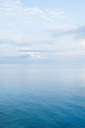 Sky and sea Turquoise sea, calm and clear skies in the morning.の写真素材