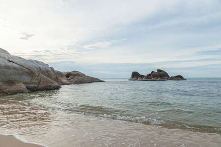 Beach Grandfather Rock Koh Samui in Thailand Travel Essentialsの写真素材