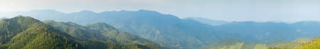 Panorama sky, forest and mountains. The natural abundance of forests of northern Thailand.の写真素材