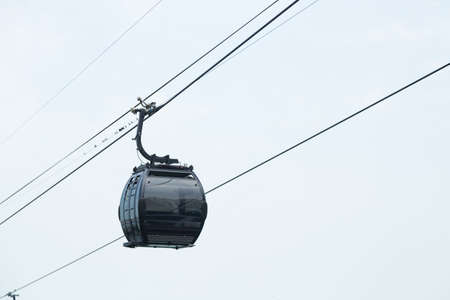cable car in sinagapore. transport people travel in mountain.の写真素材