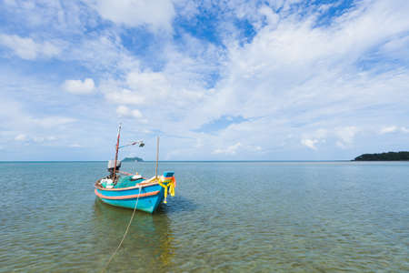 Small fishing boats. Parking on the sea beach. In the daytime skyのeditorial素材