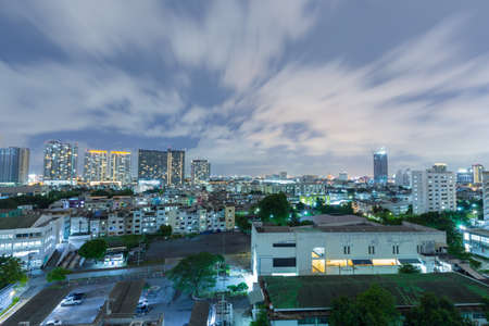 Buildings in Bangkok Tallest building in Bangkok during the night.の写真素材