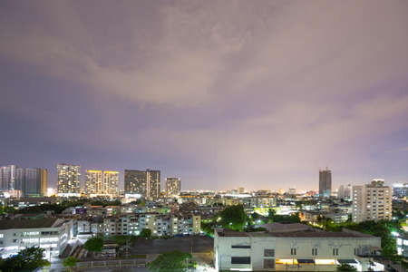 Buildings in Bangkok Tallest building in Bangkok during the night.の写真素材