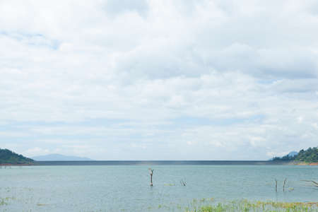 Dams and forests The problem of dams is the destruction of forested mountains.の写真素材