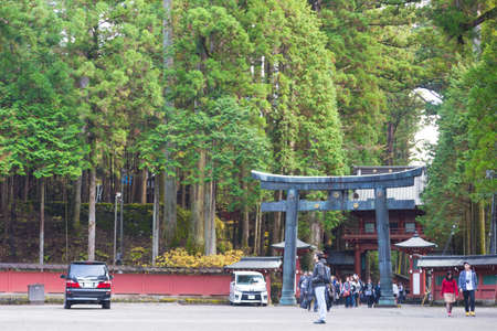 Nikko Toshogu Shrine temple. Tourist in Japan autumn Tokyo,Japan - November 21,2016. のeditorial素材