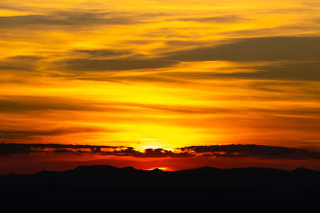 Cloudscape in sunset. Season summer cloud and sky in sunset.の写真素材