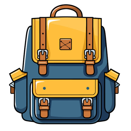 School bag icon. Cartoon illustration of school bag vector icon for web