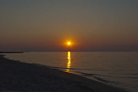 Sunrise on the sea, summer morningの写真素材