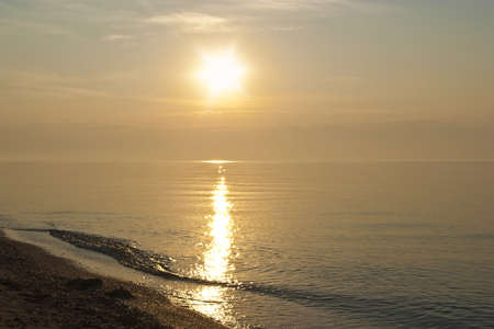 Sunrise on the beach in summer morningの写真素材