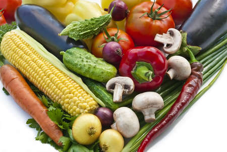 Assortment  from vegetables isolated on whiteの写真素材