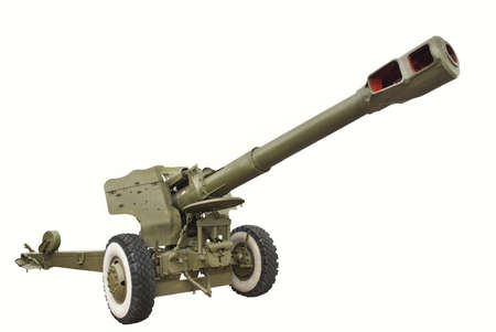 Cannon made in Soviet Union, isolated on white
