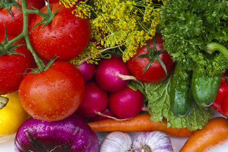 Group of vegetables closeup viewの写真素材
