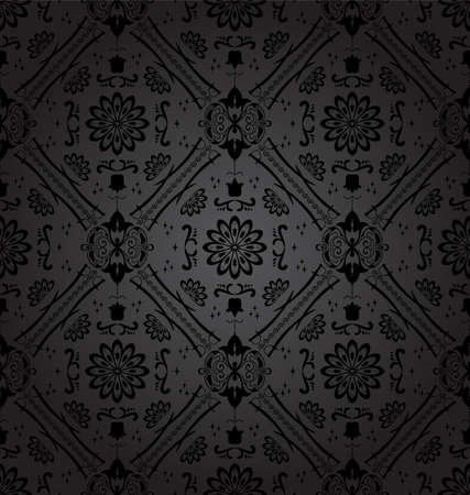 Retro wallpaper  Seamless  Vector illustrationのイラスト素材