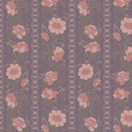 Floral abstract background; seamless. Vector illustrationのイラスト素材
