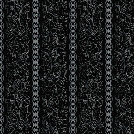 Floral abstract background, seamless. のイラスト素材