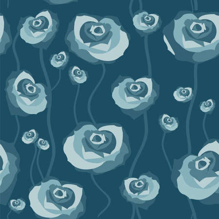 Floral rose background, seamless. Vector illustrationのイラスト素材