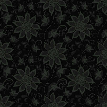 Floral abstract background, seamless. Vector illustrationのイラスト素材