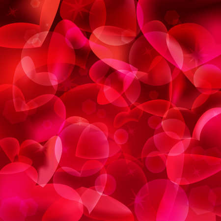 Red hearts bubbles abstract background. Vector illustration
のイラスト素材