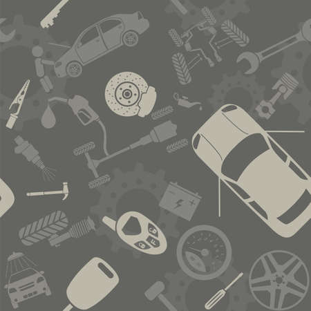 Car service and some types of transportation background. のイラスト素材