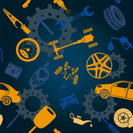 Car service and some types of transportation background. のイラスト素材