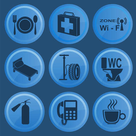 Set of car service icons.のイラスト素材