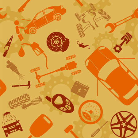 Car service and some types of transportation background. Vector illustration のイラスト素材
