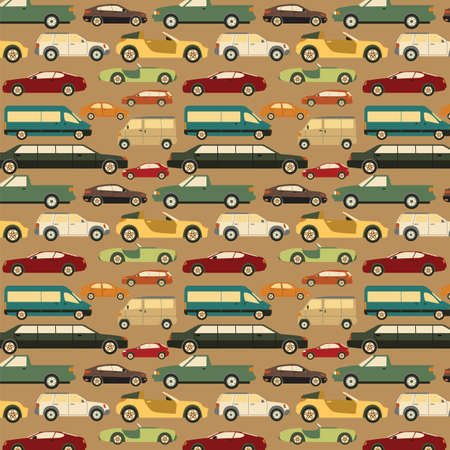 Passenger car background, seamless. Vector illustrationのイラスト素材
