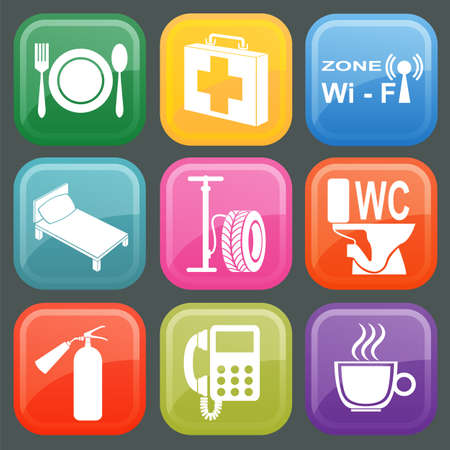 Set of car service icons.のイラスト素材