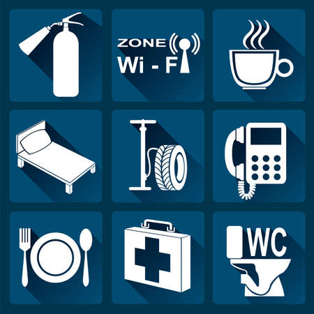 Set of car service icons.のイラスト素材